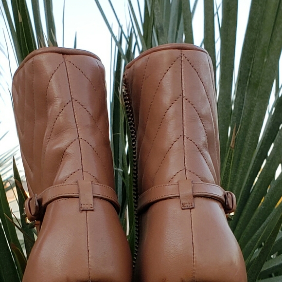 Michael Kors Avery Chevron Stitched Walnut Brown - Picture 3 of 8